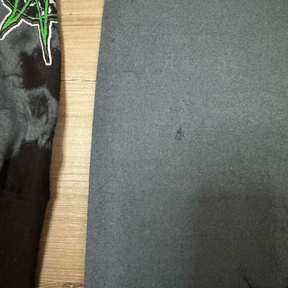 Knotfest Deathknot Long Sleeve Tee Shirt M Black Gray Green Tie-dye Slipknot - Picture 4 of 5